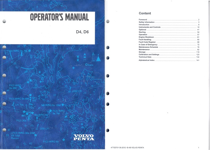 Volvo Penta D4 and D6 Manuals and Handbooks