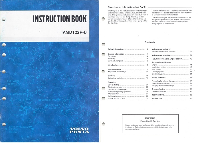 Volvo Penta TAMD122P-B Manuals and Handbooks