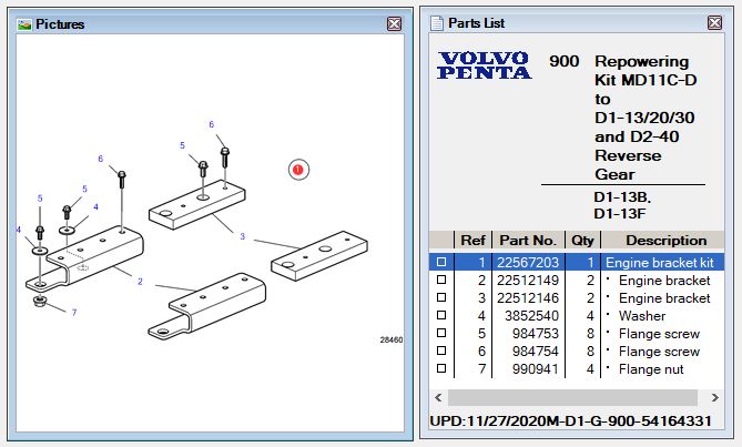 Volvo Penta ENGINE REPOWER KIT 22567203 Clearance Item