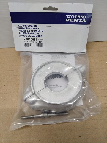 2 PIECE SAILDRIVE ALUMINIUM ANODE 23615636 (was Part No: 22651246)