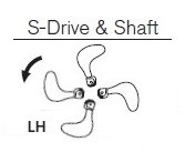 Volvo Penta 4 Blade Folding LH Rotation SailDrive and Shaft Propeller Blades - R.K.MARINE LTD.