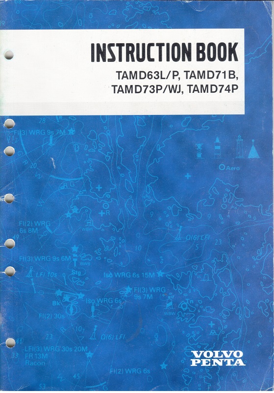 Operator's/Instruction Book for TAMD63L/P, TAMD71B, TAMD73P/WJ, TAMD74P Series Engines - Old Stock